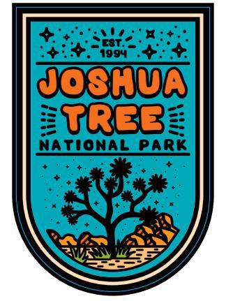 S04481 - Blue Burst - Joshua Tree - Sticker - Small