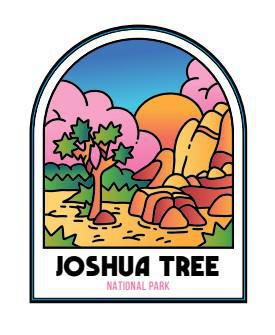S13601 - Bright Arc - Joshua Tree - Sticker - Small