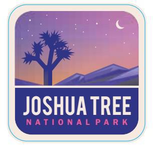 S05160 - Purple Night Sky - Joshua Tree - Sticker - Small
