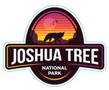 12524 - Sunset Coyote - Joshua Tree - Sticker - Large