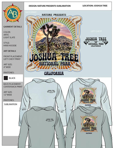 Joshua Tree NP UPF 50 Men's Sun Hoodie - Sage