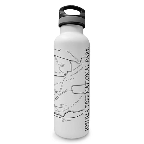 Joshua Tree Line Map Insulated Water Bottle
